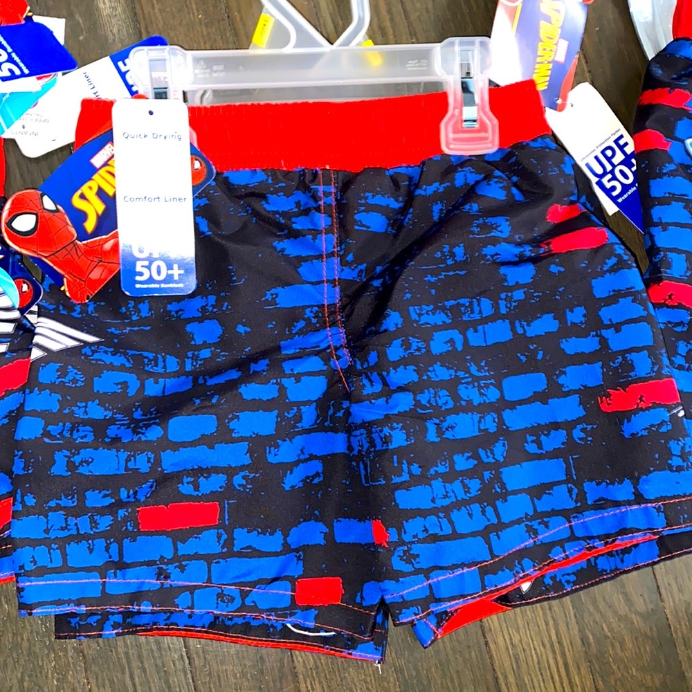 Boys Spiderman Swim Trunks - Picture 2 of 2